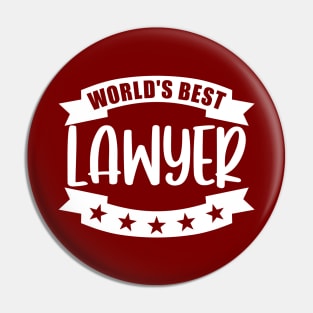 World's Best Lawyer Pin