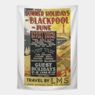 Blackpool - Vintage Railway Travel Poster - 1923-1947 Tapestry