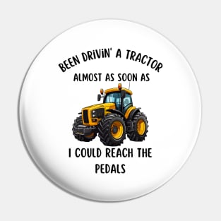 Tractor Truck Trucking Fun Agriculture Vintage Farmer Pin