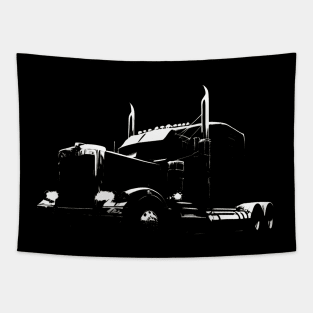 18 Wheeler Semi Truck Shirt for Truck Drivers Who Love OTR Tapestry