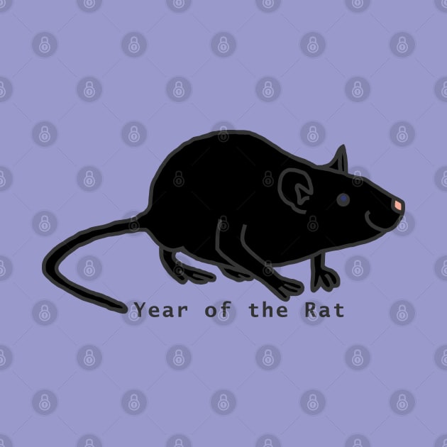 Year of the Rat Black by ellenhenryart