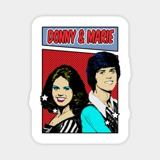 Donny and Marie Osmond 80s Pop Art Comic Style Magnet