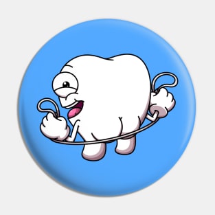 Cute Tooth With Floss Pin