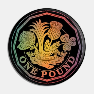 One Pound England Coin Pin