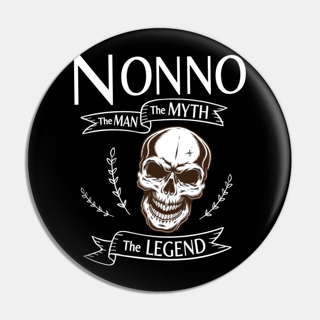 Nonno The Man The Myth The Legend Happy Father Halloween Day Skeleton Lover Fans Pin by joandraelliot