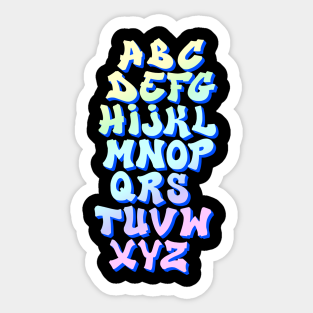 Graffiti Alphabet Aufkleber Teepublic De