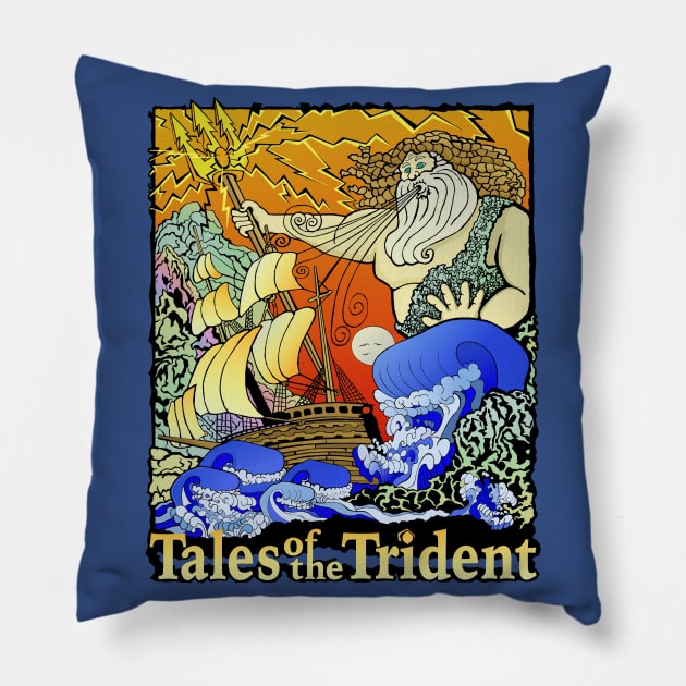 Tales of the Trident: Poseidon Pillow by SvanO Design