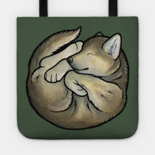 Sleeping wolf cub Tote