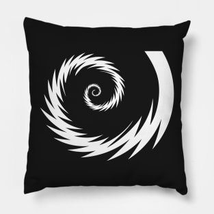 White Spiky Spiral Pillow