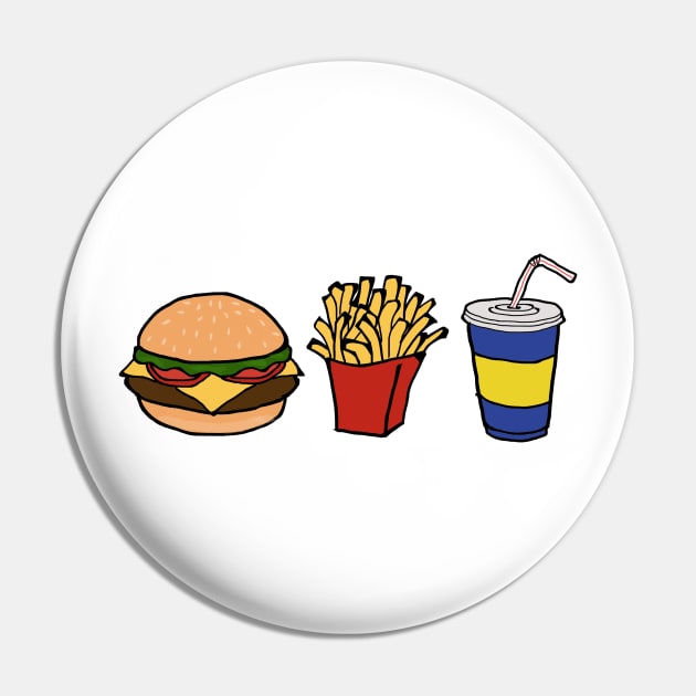 Burger and Fries Pin by akachayy