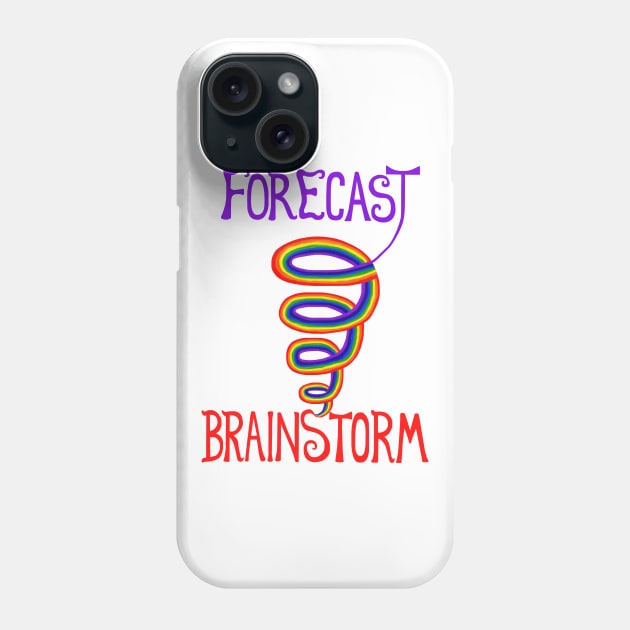 Forecast: Rainbow Tornado Brainstorm Phone Case by Art by Deborah Camp