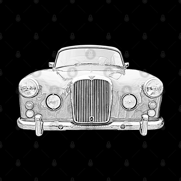 Alvis TD21 Series II 1960s classic car monochrome by soitwouldseem