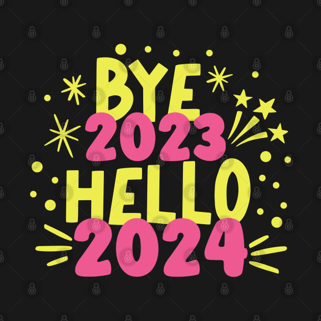 Bye 2023, Hello 2024 2024 TShirt TeePublic