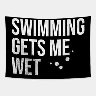 Swimming Gets Me Wet Tapestry