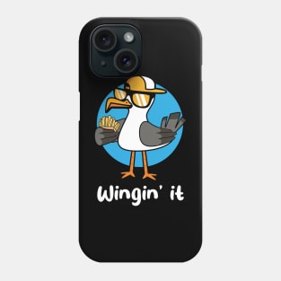 Wingin' it seagull (on dark colors) Phone Case