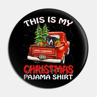 This Is My Christmas Pajama Shirt Great Dane Truck Tree Pin