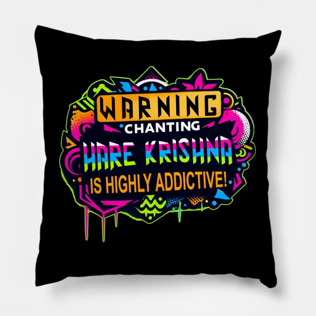 Chanting Is Addictive Pillow by Total 8 Yoga