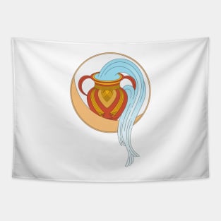 Aquarius Zodiac Sign Astrology Tapestry