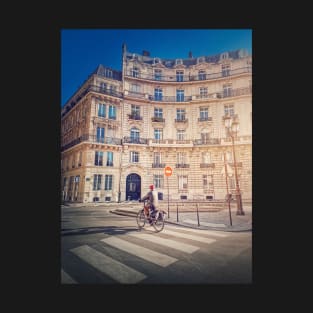 riding bicycle in Paris T-Shirt