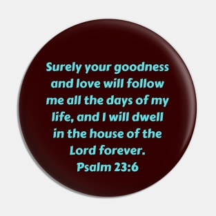 Bible Verse Psalm 23:6 Pin