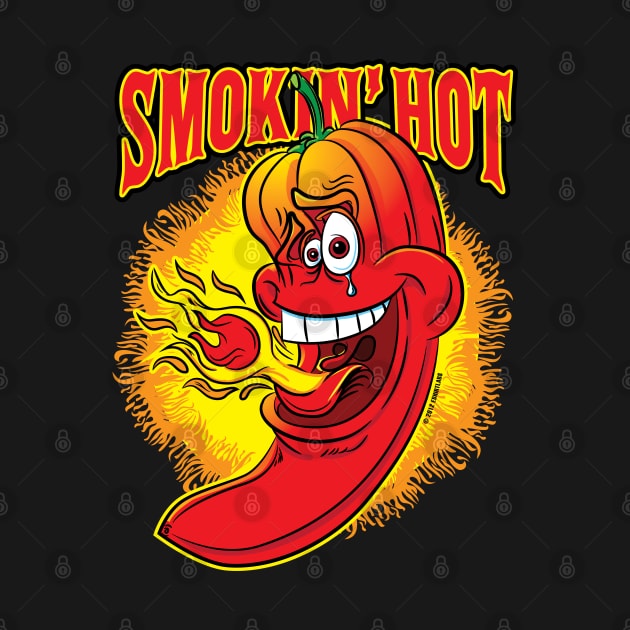 Smokin Hot Spicy Flaming Red Hot Chili Pepper by eShirtLabs