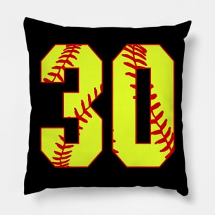 Fastpitch Softball Number 30 #30 Softball Shirt Jersey Uniform Favorite Player Biggest Fan Pillow