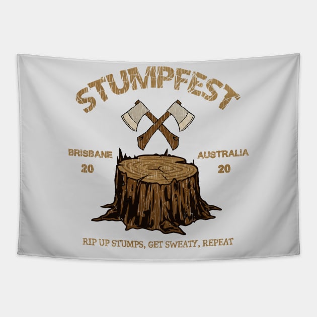 Stumpfest - Brisbane Australia Tapestry by Karl Doodling