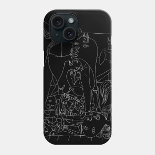 Guernica Line Art (white) Phone Case