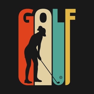 Golf Silhouette, retro design T-Shirt