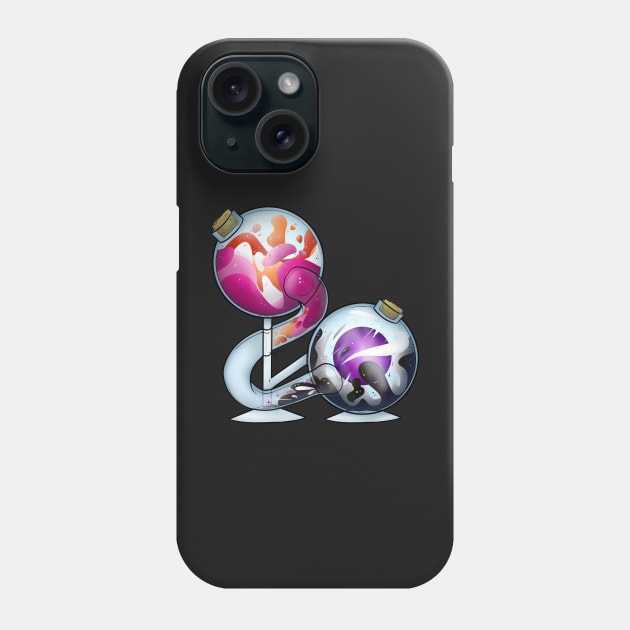 Lesbian And Ace Pride Potion Phone Case by Qur0w