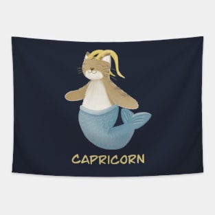 Capricorn cat zodiac sign Tapestry