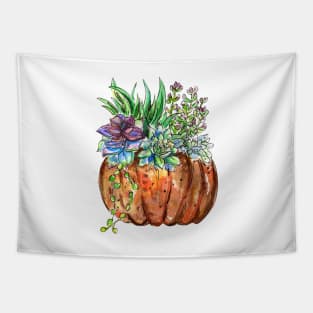 Succulent Pumpkin Tapestry