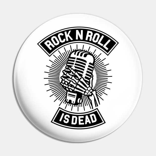 Rock N Roll Is Dead Pin by CRD Branding