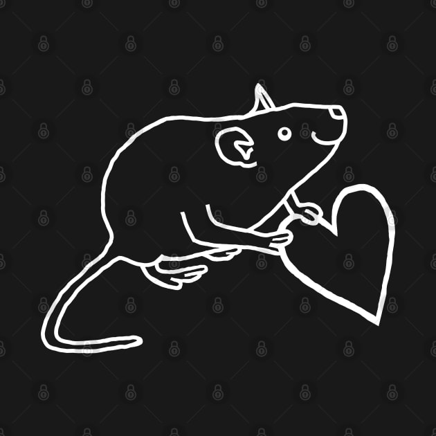 White Line Rat Holds Your Heart by ellenhenryart