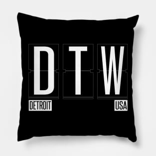 DTW - Detroit Michigan Airport Code Souvenir or Gift Shirt Pillow