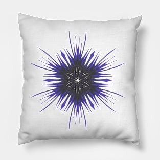 PurpleC Unique Purple Black White Colorful Abstract Mandala Pillow