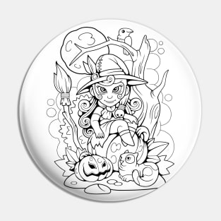 little cute witch Pin
