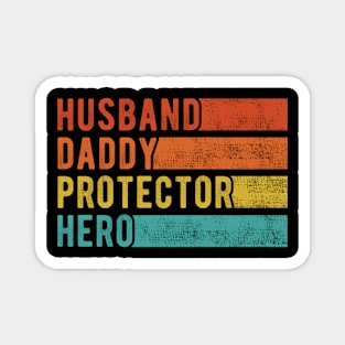 Husband Daddy Protector Hero Father's Day Vintage Magnet