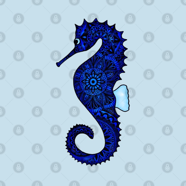 Seahorse (indigo) by calenbundalas