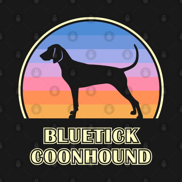 Bluetick Coonhound Vintage Sunset Dog by millersye