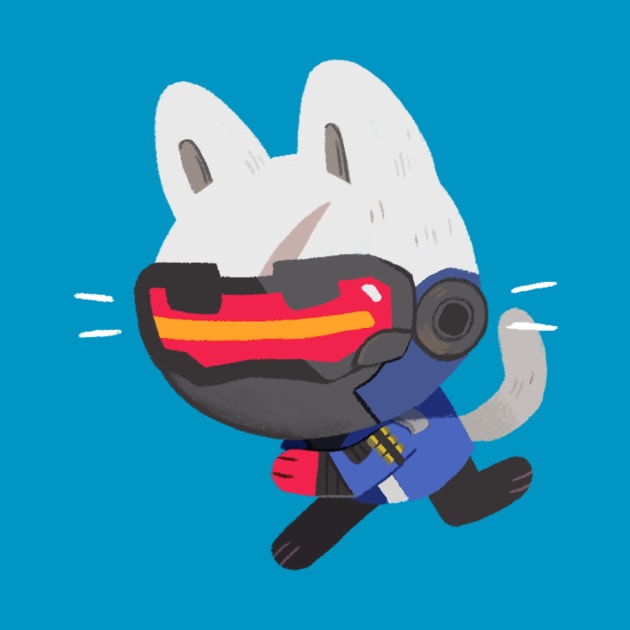 Meowverwatch - I've got you in my sights! by giraffalope