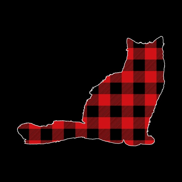 Ragdoll Cat Lover Buffalo Plaid Pattern Black And by BlueTodyArt