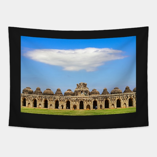 Elephant Stables, Hampi. Tapestry by bulljup