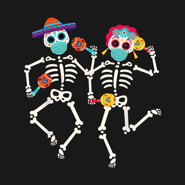 Dia De los Muertos Day of the Dead 2023 2024 Skull Dancing by Delsman35