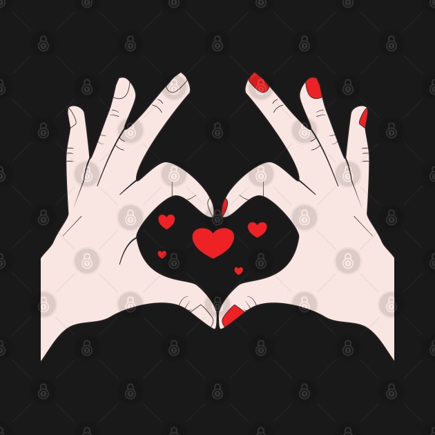 Hands Making Heart Shape Love Sign Language Valentine's Day by Okuadinya