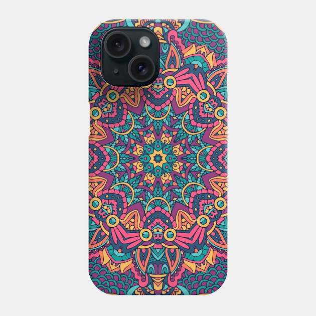 Colorful Oriental Rug Mandala Boho Pattern Phone Case by jodotodesign