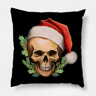 skeleton santa skull christmas Pillow