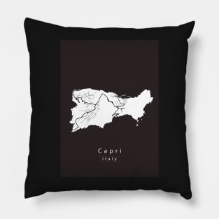 Capri Italy Island Map Pillow