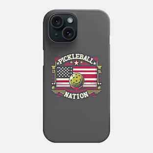 American Flag Pickleball Nation Phone Case