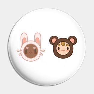 Bear and bunny Pin